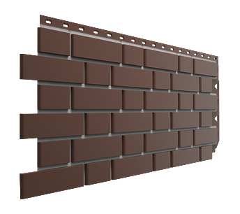 Фасадная панель Docke Гладкий кирпич Коричневый