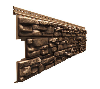 Фасадная панель Docke Слоистый камень Тёмно-коричневый